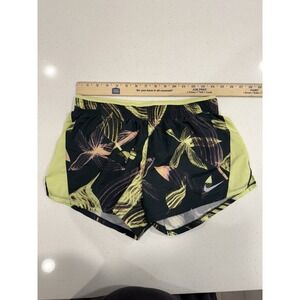 Nike Women's‎ 10k Dri Fit Printed Running Shorts Yellow Size Medium CT5784 Lined